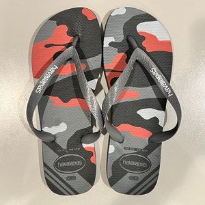 Havaianas Men's Top Camo Grey Flip Flop Sandal Size 9/10